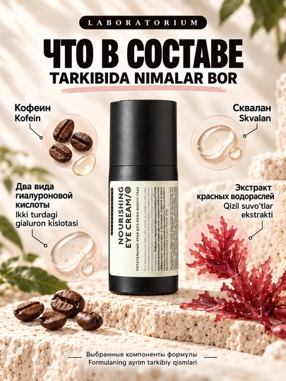 Ko‘z atrofi terisi uchun oziqlantiruvchi krem Laboratorium, 30 ml