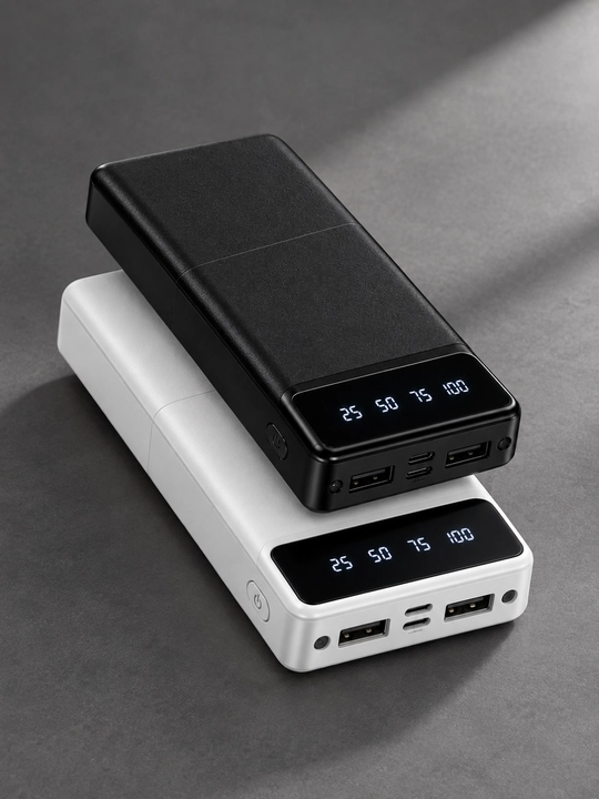 Power Bank 20000 мАч | 2 выхода USB, вход Type-C + Micro USB, цифровой дисплей, подсветка