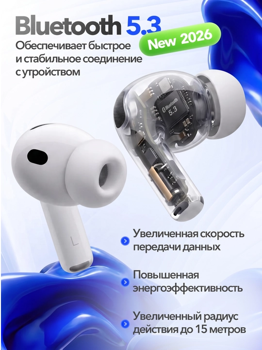 Sensorli simsiz quloqchinlar Pods Pro 2 ANC, Android, IOS va Windows