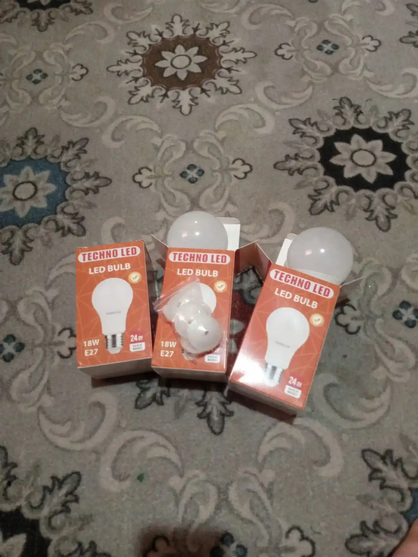 LED lampochka TECHNO LED, E27, 7W/10W/12W/15W/18W, 6500K sovuq oq nur, 220V, BONUS, SOVG‘A