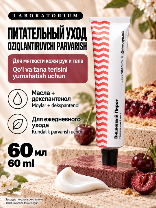 Крем для рук Laboratorium × Мыльная Белка с декспантенолом, 60 мл
