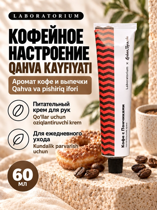 Крем для рук Laboratorium × Мыльная Белка с декспантенолом, 60 мл