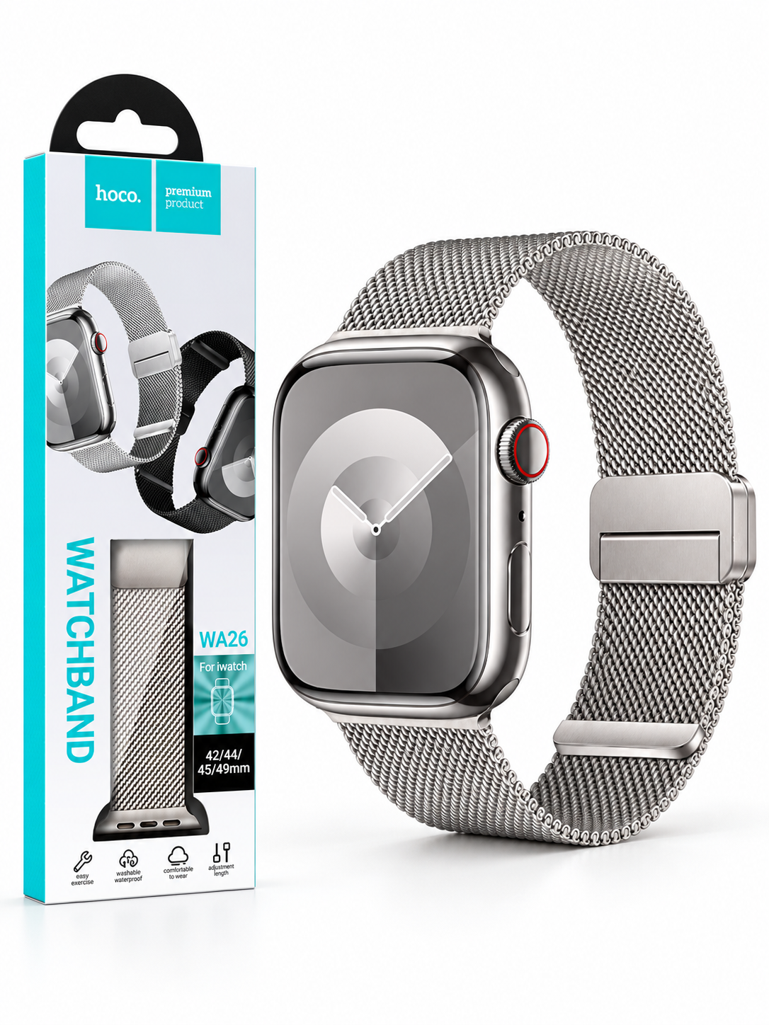 Ремешок HOCO для Apple Watch, силикон, нейлон или металл, 38–49 мм