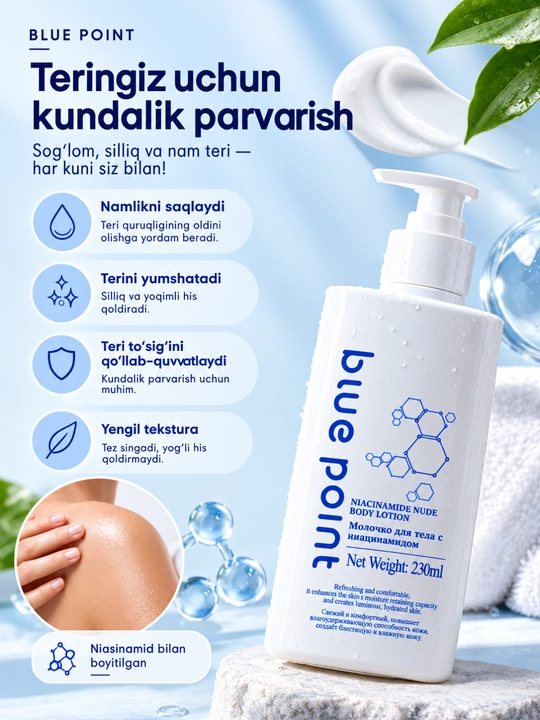 BLUE POINT Лосьон для тела с ниацинамидом, 230 мл