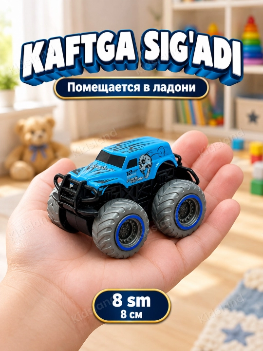 Машинка игрушка монстр-трак инерционная, машинки для детей, бигфут джип 8 см