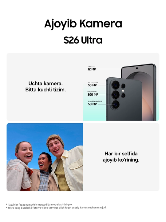 Smartfon Samsung Galaxy S26 Ultra 6,9" QHD+ AMOLED 120Hz 200MP 5000mAh 5G Snapdragon Elite
