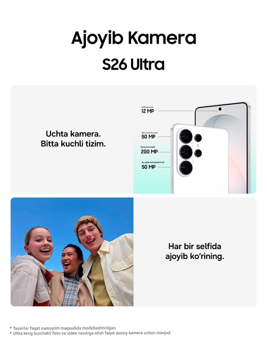 Smartfon Samsung Galaxy S26 Ultra 6,9" QHD+ AMOLED 120Hz 200MP 5000mAh 5G Snapdragon Elite