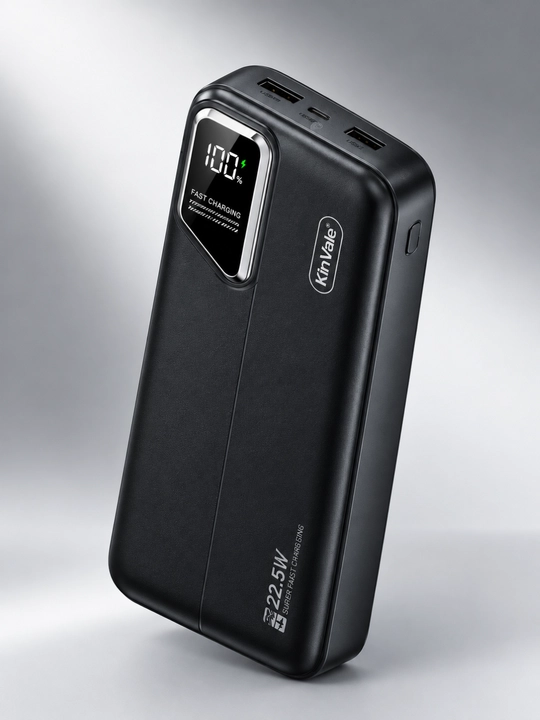 Power Bank 20000 mAh Kin Vale M8.33-2 | 22.5W tez zaryadlash, USB-C, 2 USB, LED displey