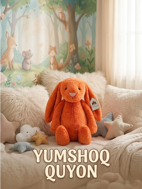 Мягкая игрушка, длинноухий кролик, 55 см