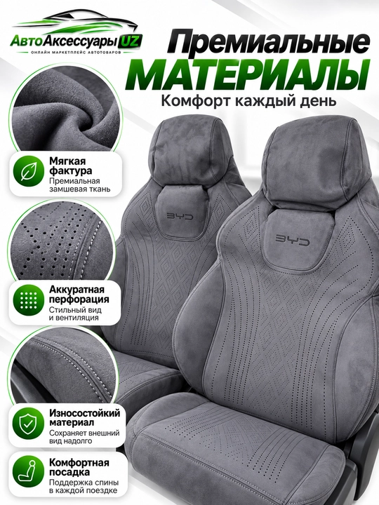 BYD Yuan Up EV old o‘rindiqlari uchun nakidka, 2 dona, qora