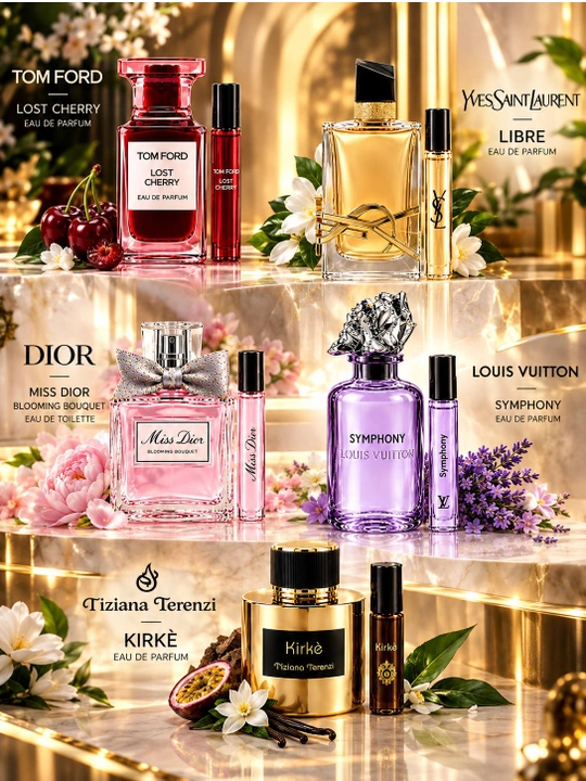 Набор женских духов: Lost Cherry, Libre, Miss Dior, Symphony, Kirke — 5 в 1 - 