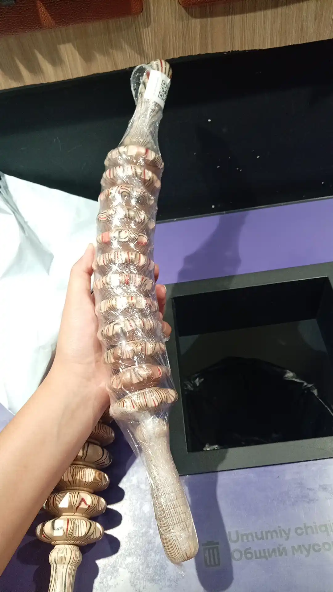 Massaj uchun yog'och rolikli massaj uskuna, tana uchun sellulitga qarshi