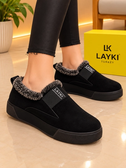 Женские зимние кроссовки-слипоны Layki - 