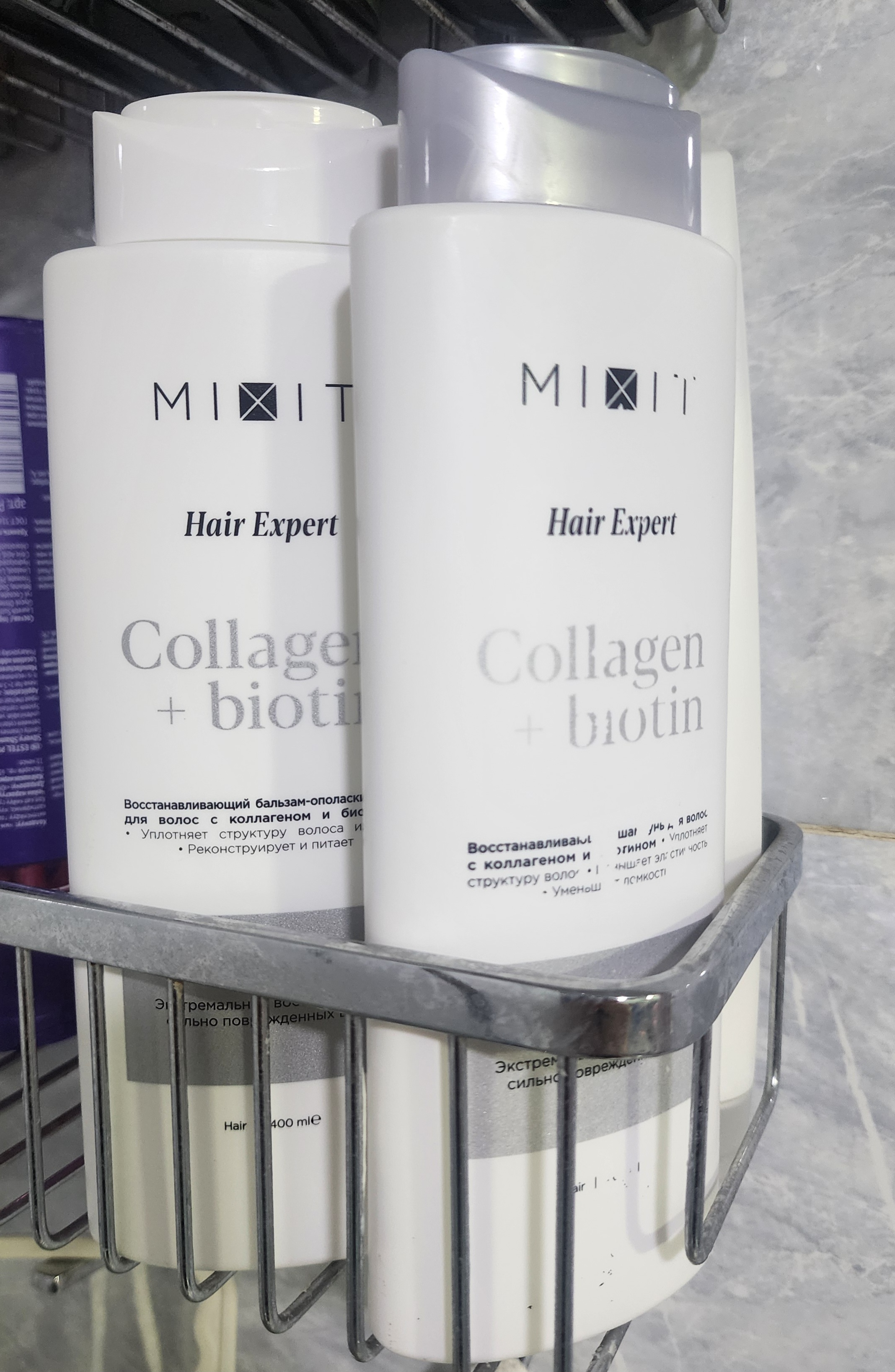 MIXIT soch uchun tiklovchi shampun, kollagen va biotin bilan, 400 ml