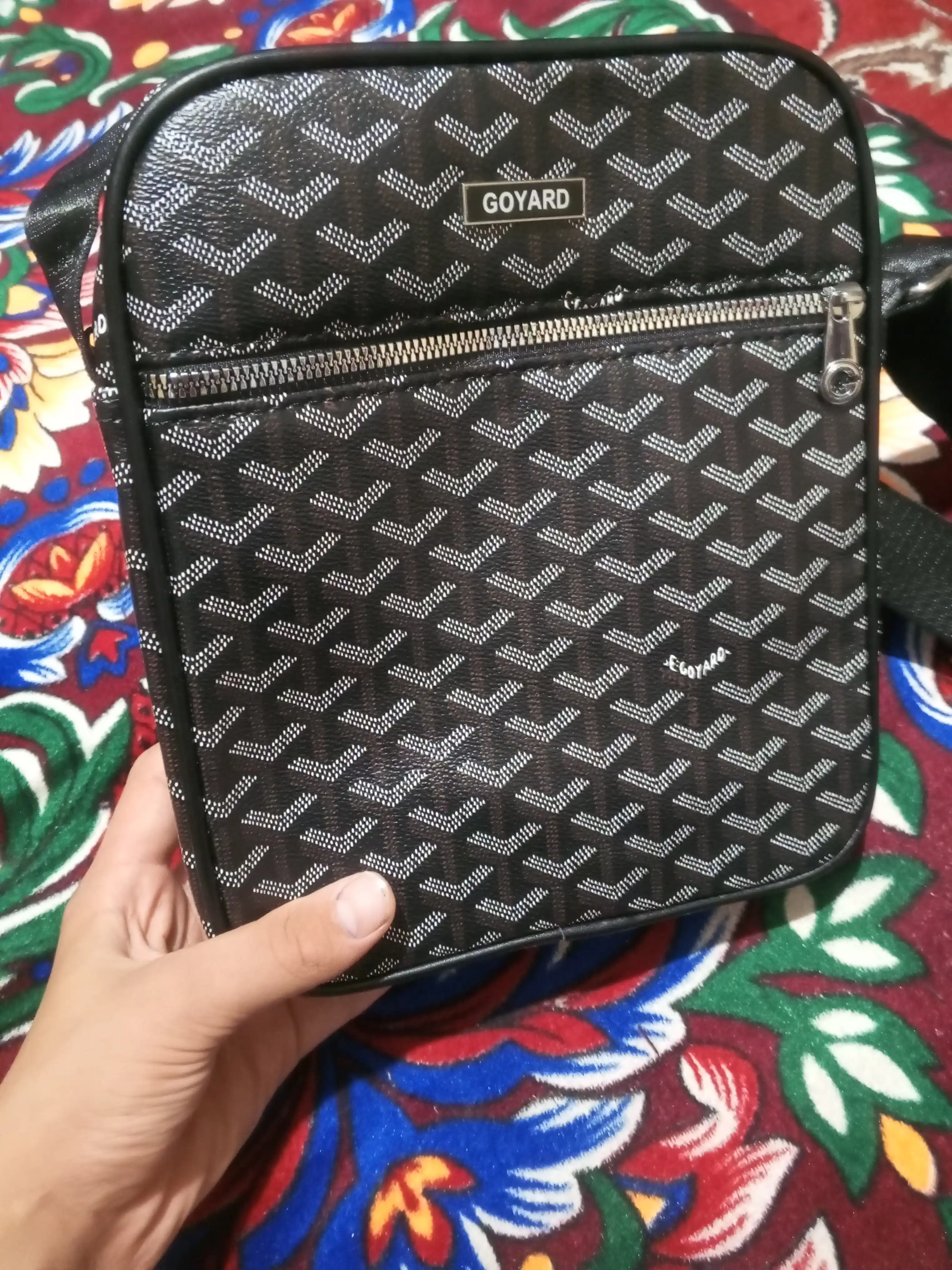 Мужская сумка через плечо (кросс-боди) в премиальном стиле Goyard