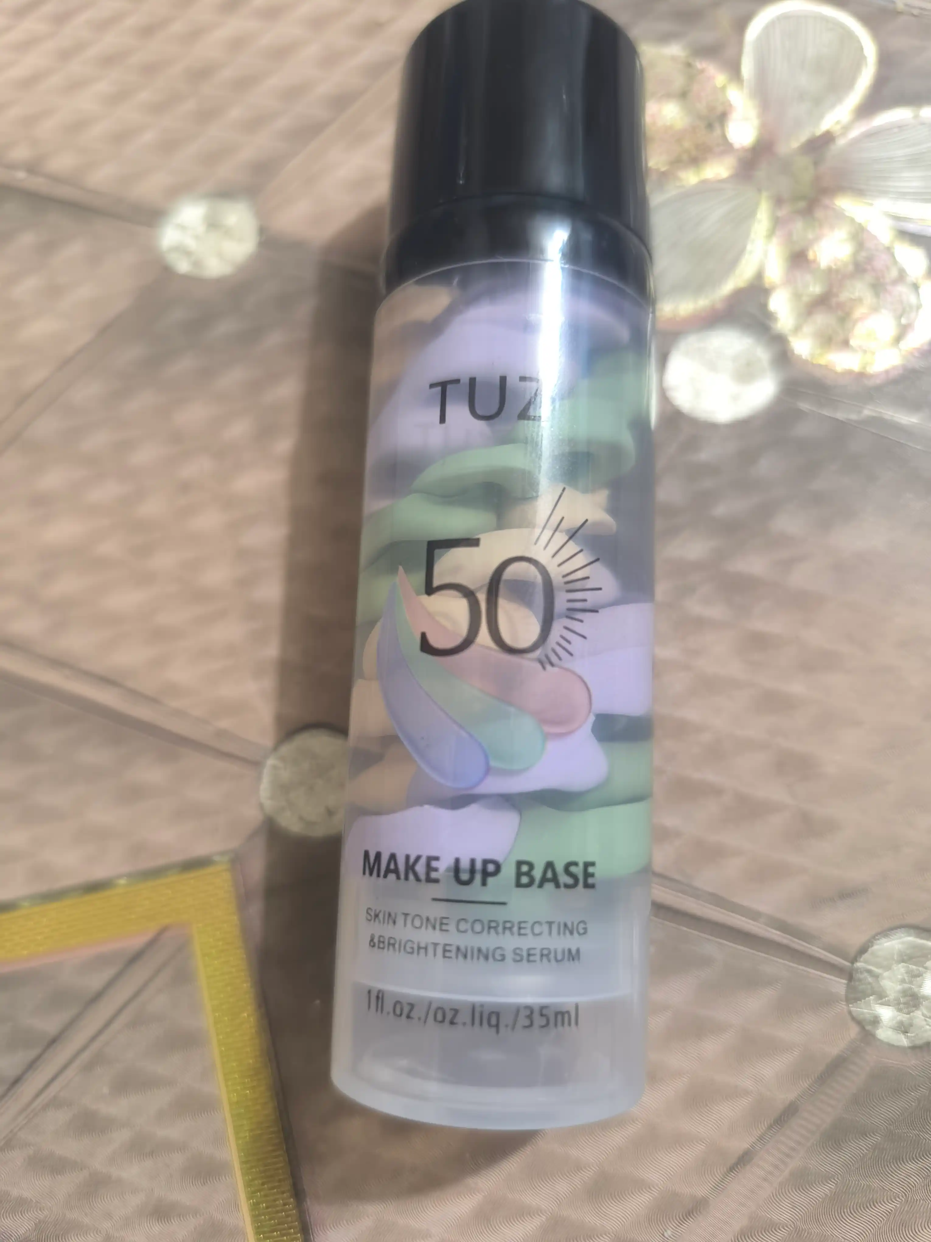 Uch rangli makiyaj uchun TUZ 50 bazasi, yuz praymeri, yuz bo'yanish bazasi, 35 ml