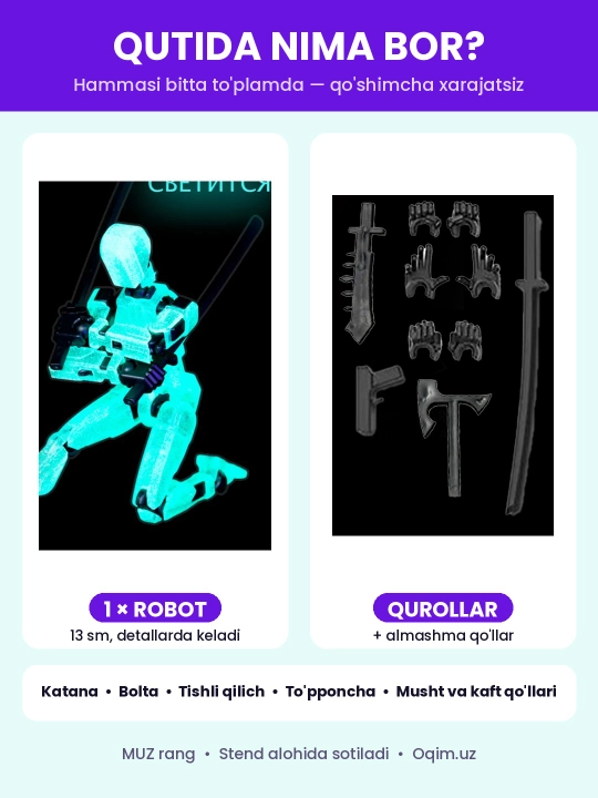Фигурка-робот DUMMY 13, 13 см, сборная из 3D деталей, подвижные суставы, без магнитов