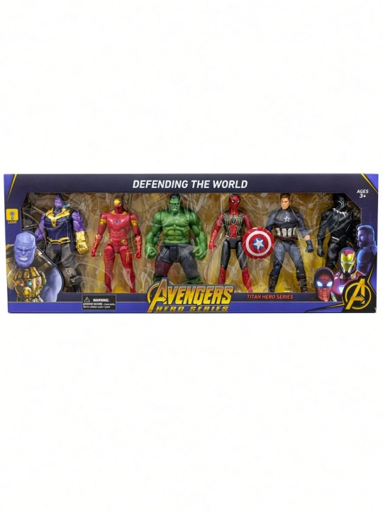 Набор фигурок Мстители 8 героев Avengers Titan Hero Series со светом, для мальчиков