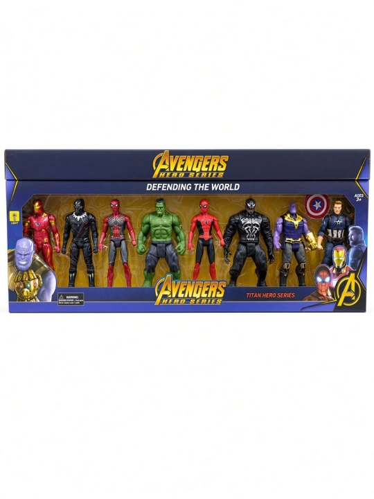 Набор фигурок Мстители 8 героев Avengers Titan Hero Series со светом, для мальчиков