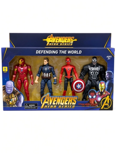 Набор фигурок Мстители 8 героев Avengers Titan Hero Series со светом, для мальчиков