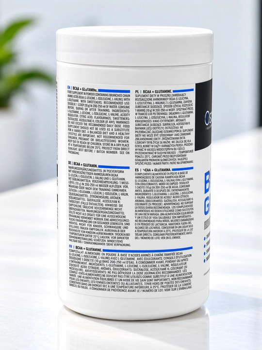 OstroVit BCAA + Glutamin 500g, БЦА Глутамин порошок