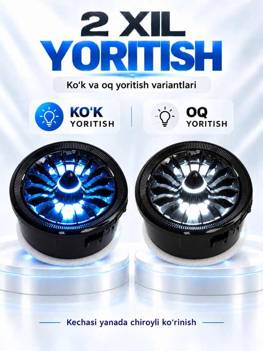 Mers deflektor, havo deflektori oq va ko'k yorug'lik, Nexia 3, Spark va Matiz uchun