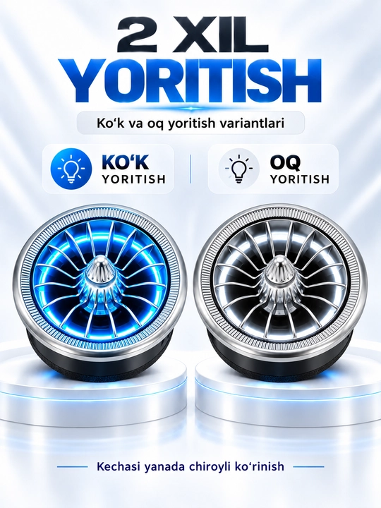 Mers deflektor, havo deflektori oq va ko'k yorug'lik, Nexia 3, Spark va Matiz uchun