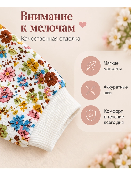 Детский костюм для девочек двойка: кофточка и леггинсы, комплект с принтом