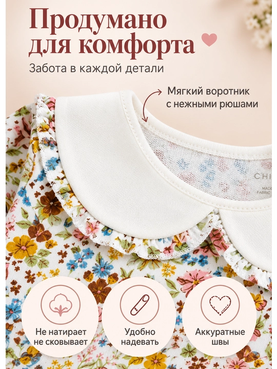 Детский костюм для девочек двойка: кофточка и леггинсы, комплект с принтом