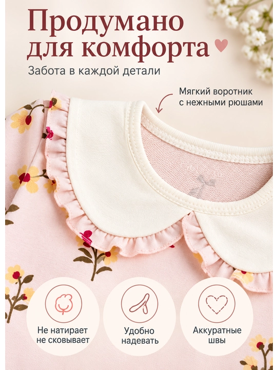 Детский костюм для девочек двойка: кофточка и леггинсы, комплект с принтом