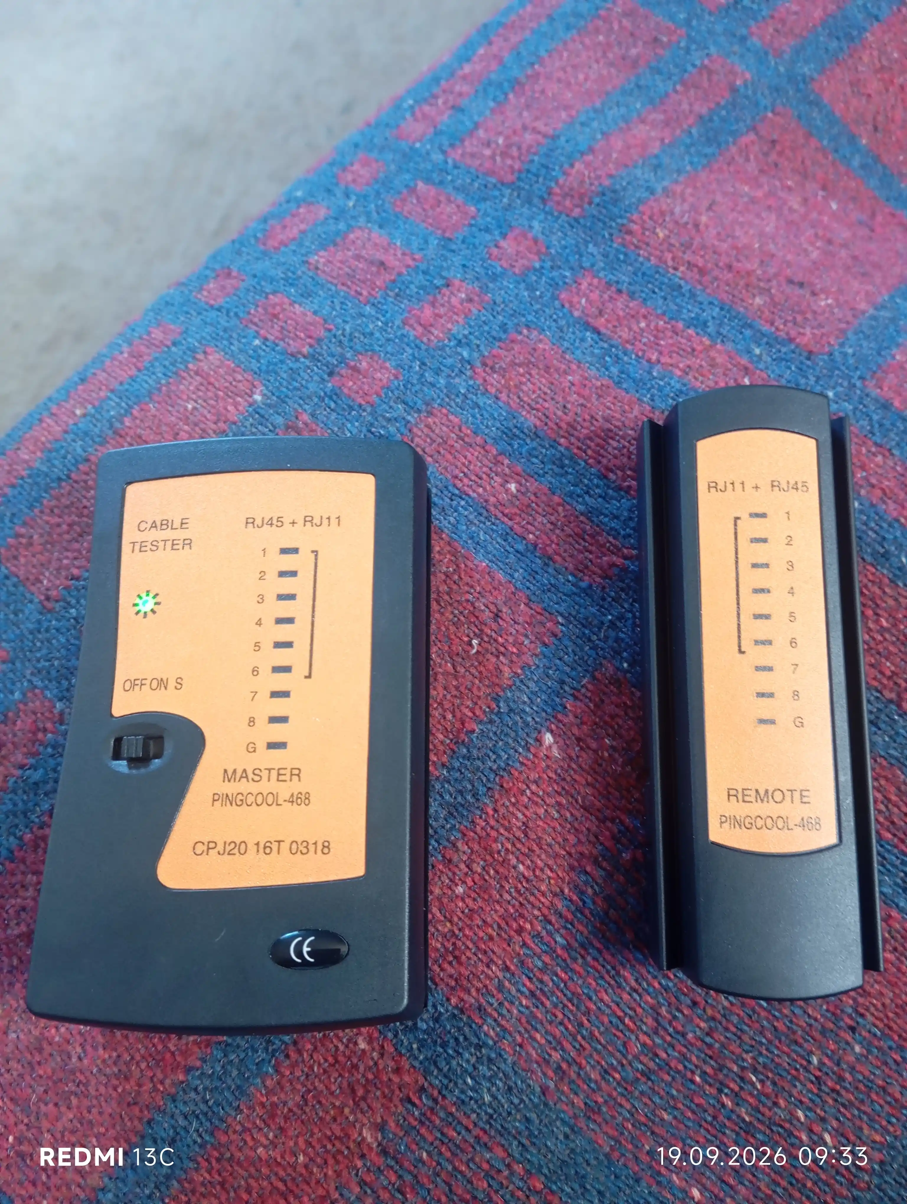 Tester tarmoq kabelini tekshirish uchun LAN RJ45 va RJ11 