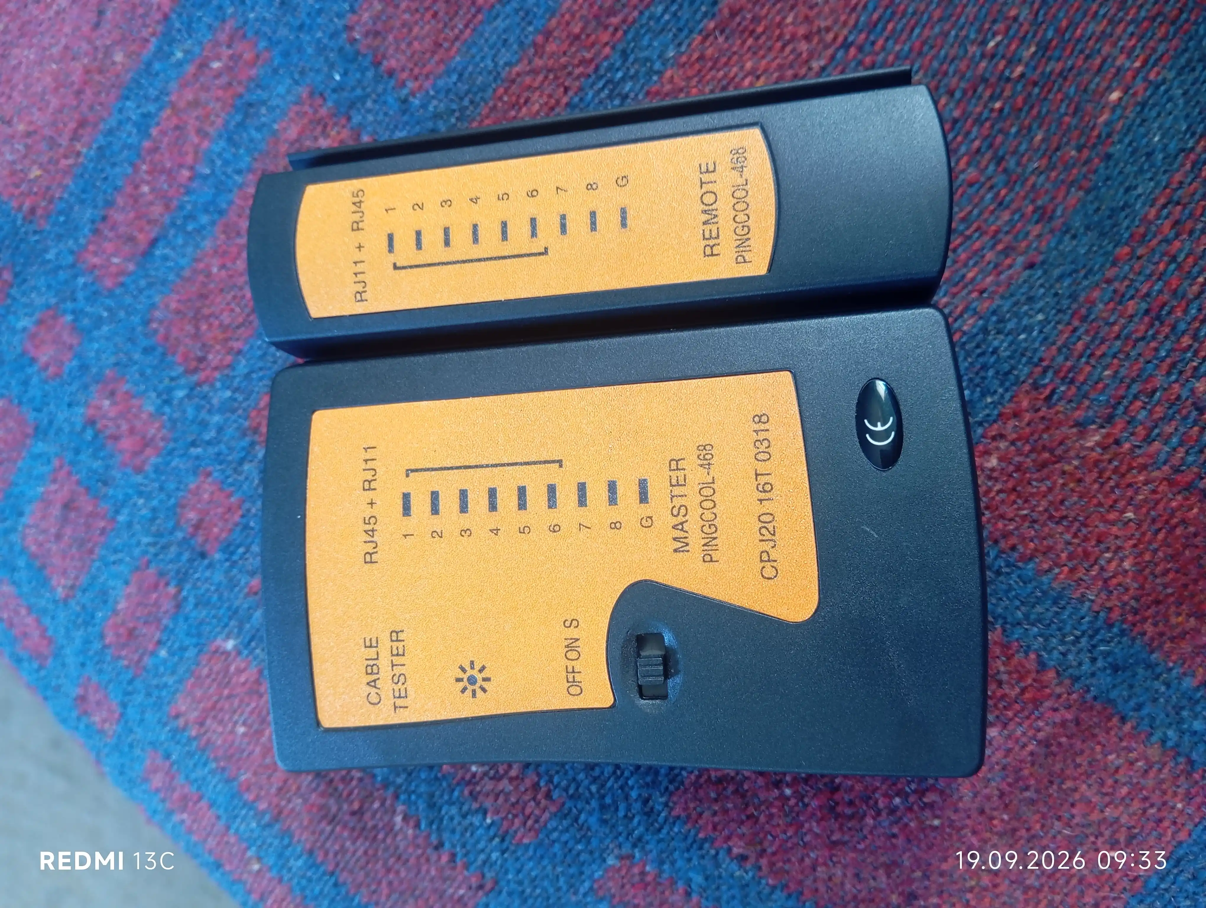 Tester tarmoq kabelini tekshirish uchun LAN RJ45 va RJ11 