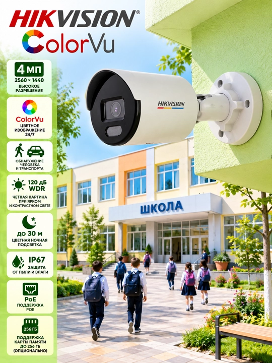 Hikvision DS-2CD1047G2-L — IP-камера 4 Мп ColorVu