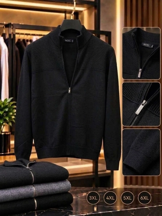Erkaklar uchun VELIKAN (3XL-6XL) zamokli kardiganlar