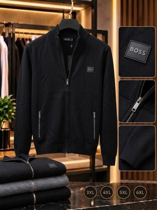Erkaklar uchun VELIKAN (3XL-6XL) zamokli kardiganlar