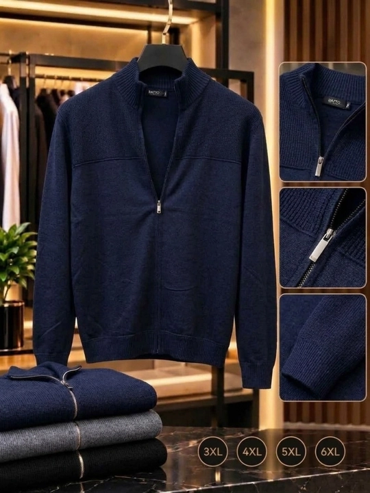 Erkaklar uchun VELIKAN (3XL-6XL) zamokli kardiganlar