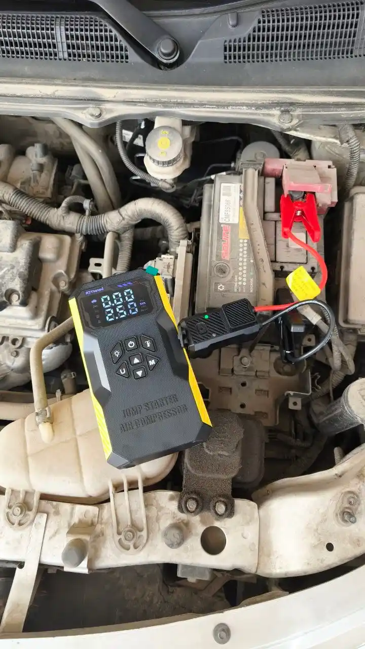 Ishga tushirish moslamasi, tutatgich, Powerbank Starter, kompressor, quvvatlagich, chiroq