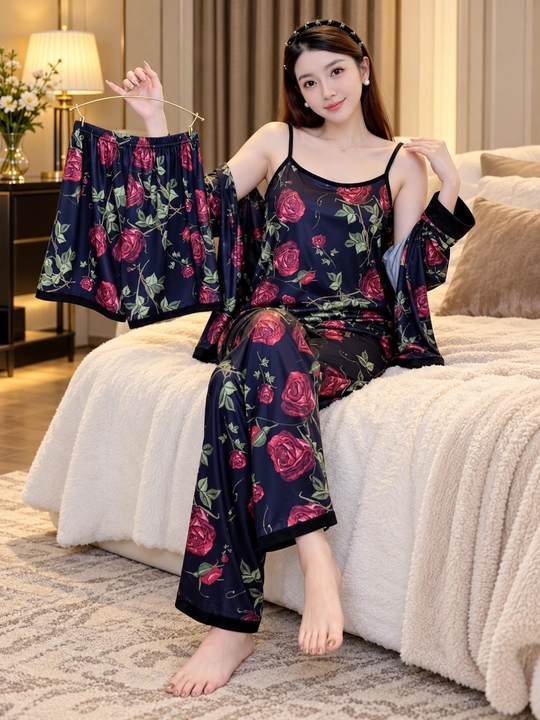 Pijama ayollar uchun, 4 talik komplekt, uy va uyqu uchun pijama