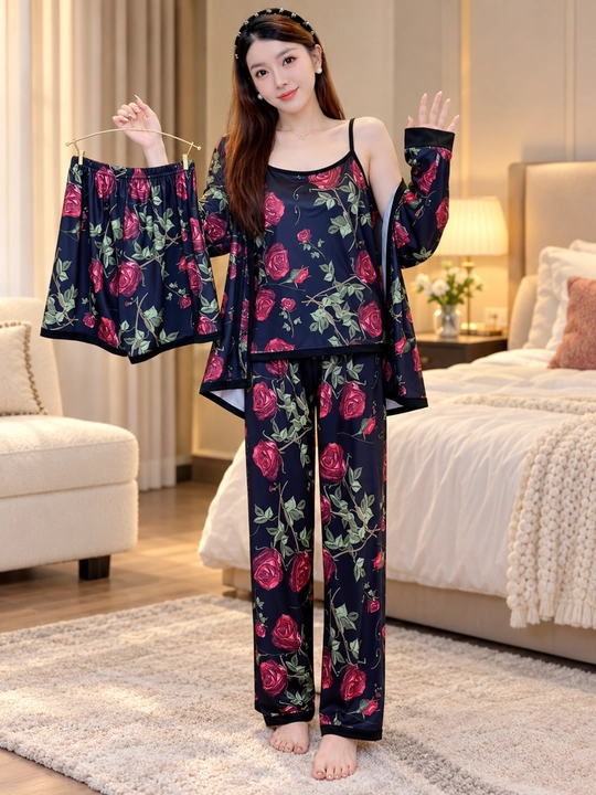 Pijama ayollar uchun, 4 talik komplekt, uy va uyqu uchun pijama