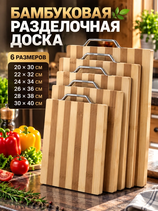 Бамбуковая разделочная доска, разделочная доска, доска для кухни - 