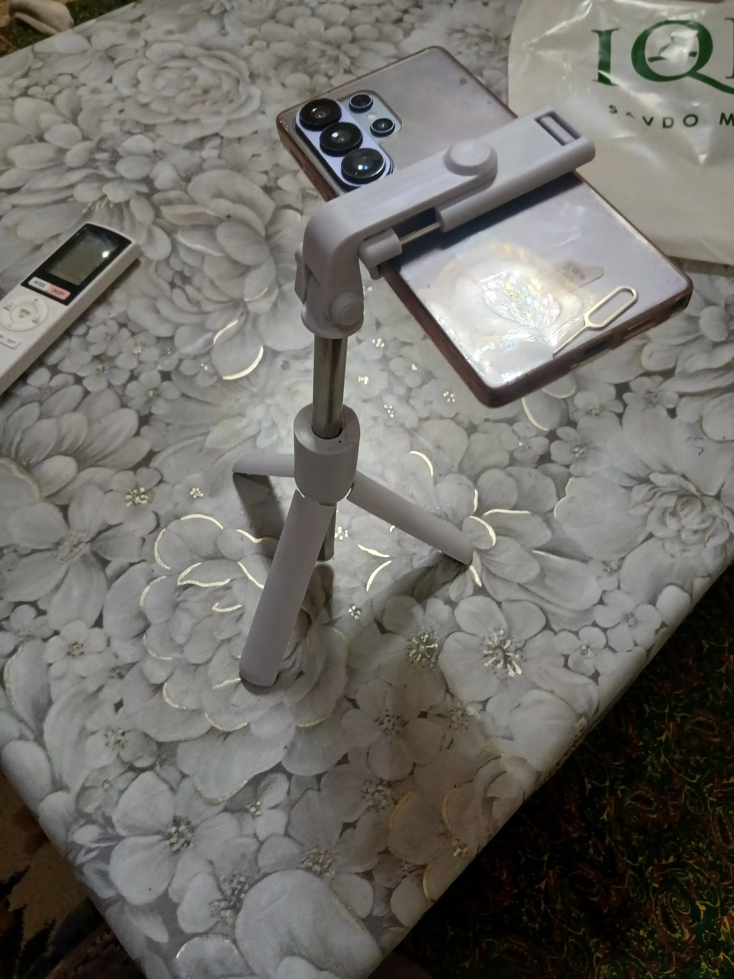 Selfie Stick Tripod K1 Bluetooth Pultli, 70 sm Monopod va Telefon Shtativi 3v1