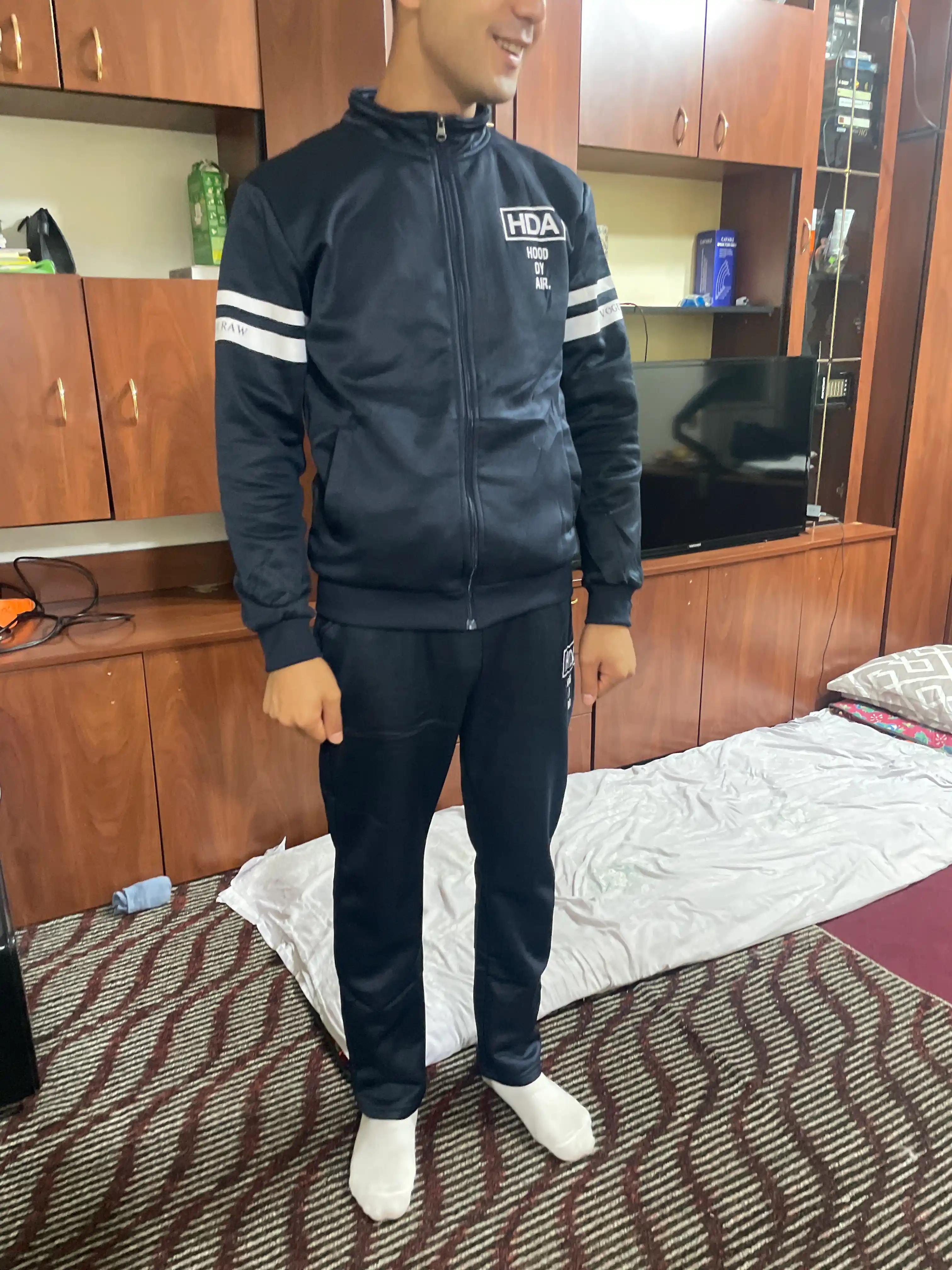 Erkaklar sport kostyumi ikkilik, zamokli olimpiyka va shim, kundalik komplekt M–4XL