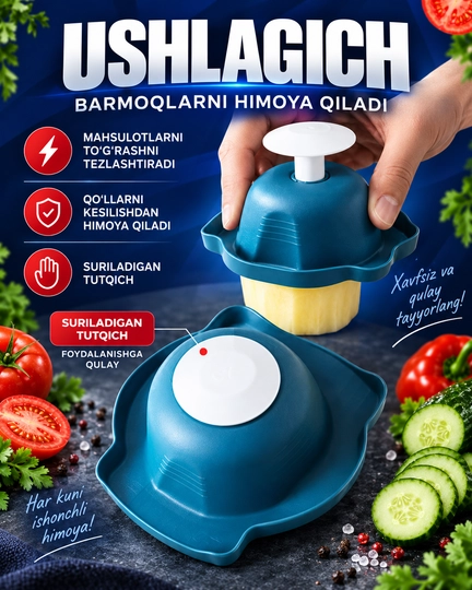 12 in 1 ko‘p funksiyali sabzavot to‘g‘ragich, qirg‘ich, slayser, konteyner va archgich