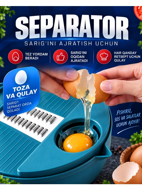 12 in 1 ko‘p funksiyali sabzavot to‘g‘ragich, qirg‘ich, slayser, konteyner va archgich