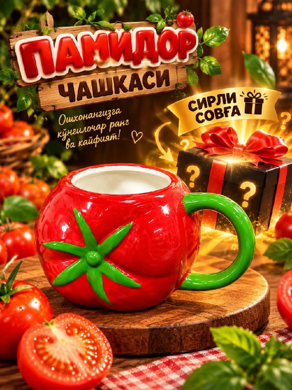 Набор загадочных кружек в форме фруктов и овощей - 