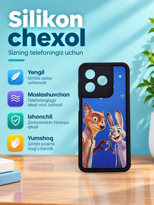 Realme Note 50, Realme C51, Realmi C 53 uchun g‘ilof