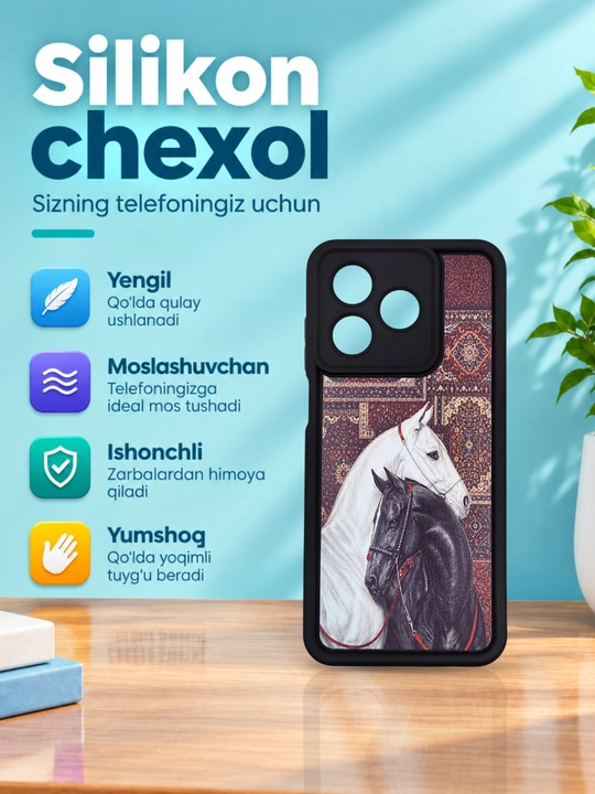 Realme Note 50, Realme C51, Realmi C 53 uchun g‘ilof
