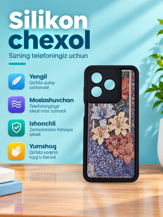 Realme Note 50, Realme C51, Realmi C 53 uchun g‘ilof