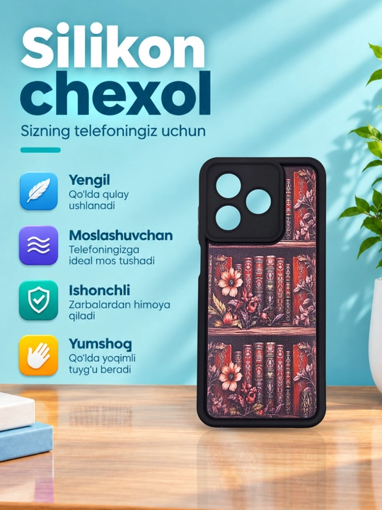 Realme Note 50, Realme C51, Realmi C 53 uchun g‘ilof
