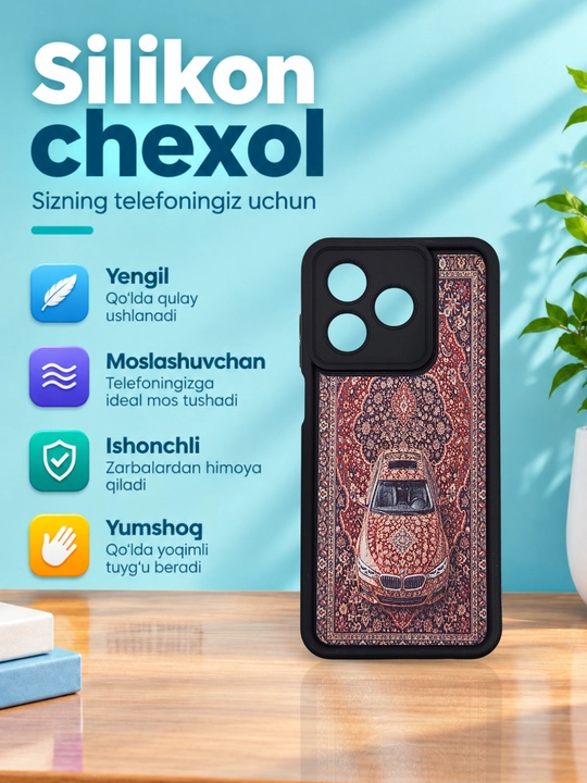 Realme Note 50, Realme C51, Realmi C 53 uchun g‘ilof